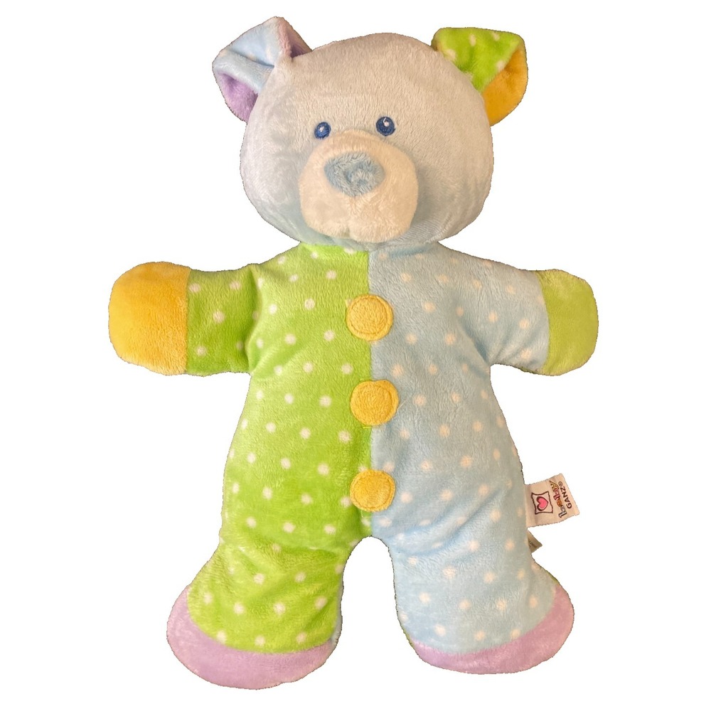 Baby Ganz Snuggles Puppy Dog Plush Rattle BG2840 Lovey Blue Stuffed Toy Animal